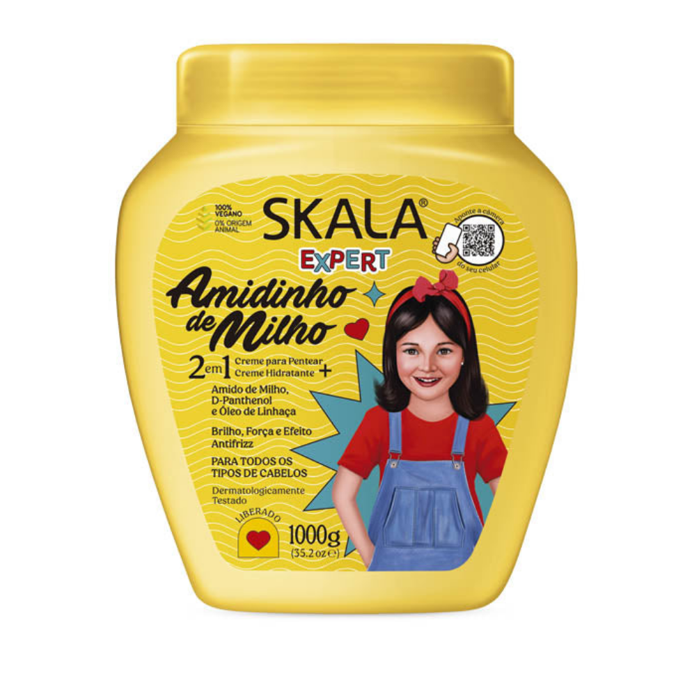 Crema Acondicionadora Skala Expert Amido de Milho 2 en 1 (Almidón de Maíz) de 1000g.